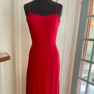 Reformation Cherry Red Cassandra Midi Dress